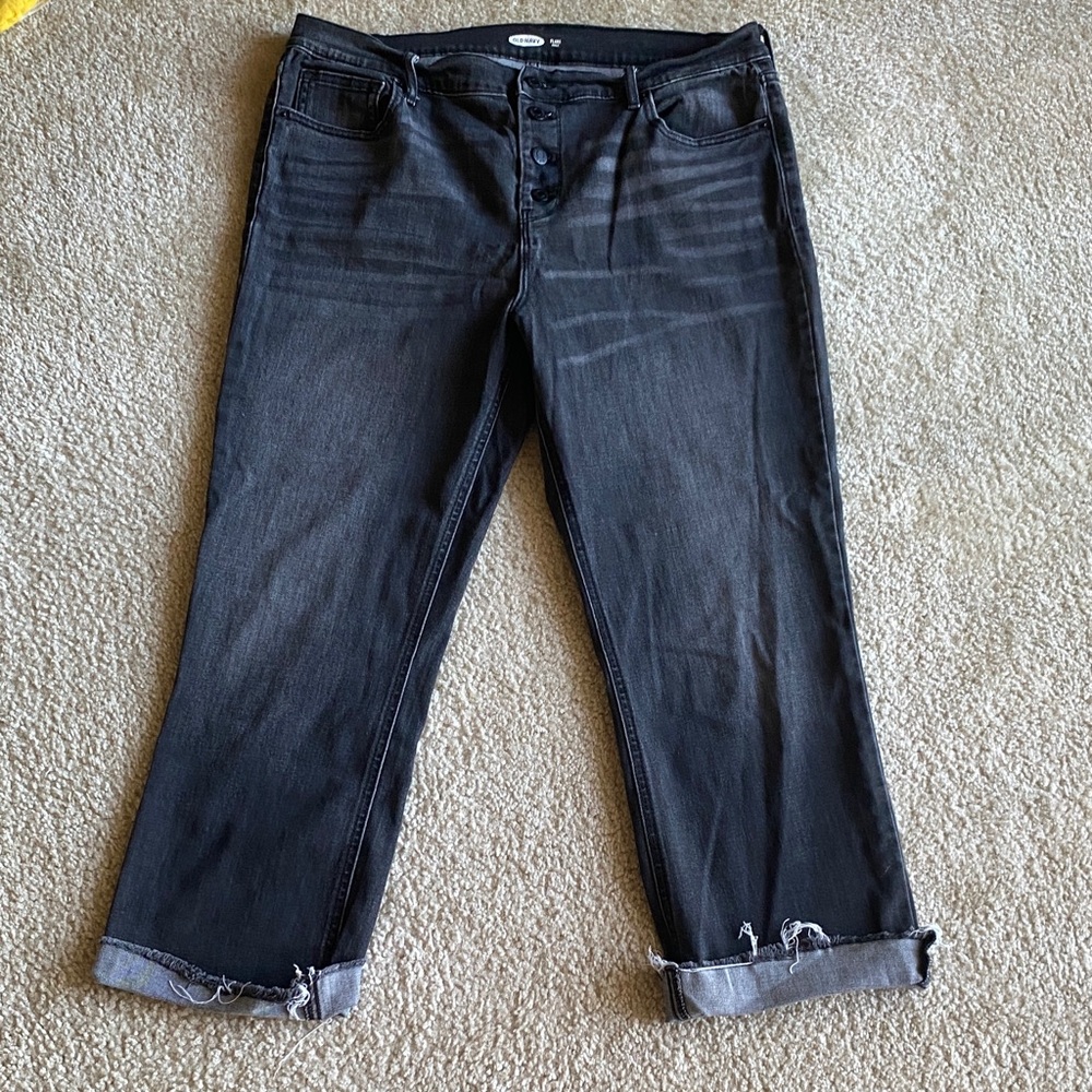 Old Navy Black Women's Ankle Flare Jeans